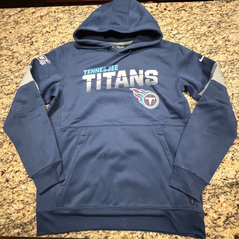 Nike Tennessee Titans NFL Dri-FIT Hoodie Mens Large Navy Blue 100th  ws